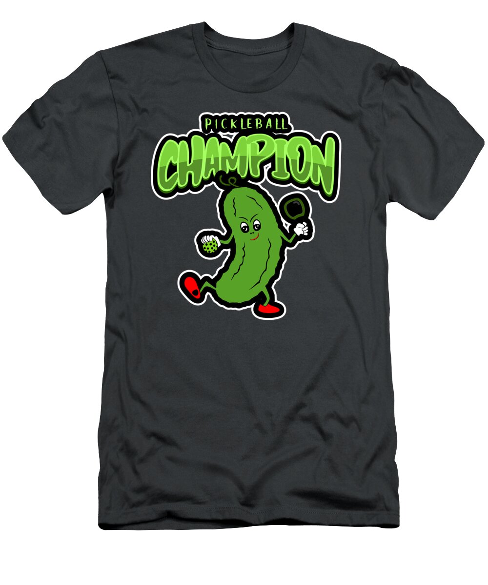 Funny Pickleball Player Dill Pickle Typography Sartoris Art T-Shirt