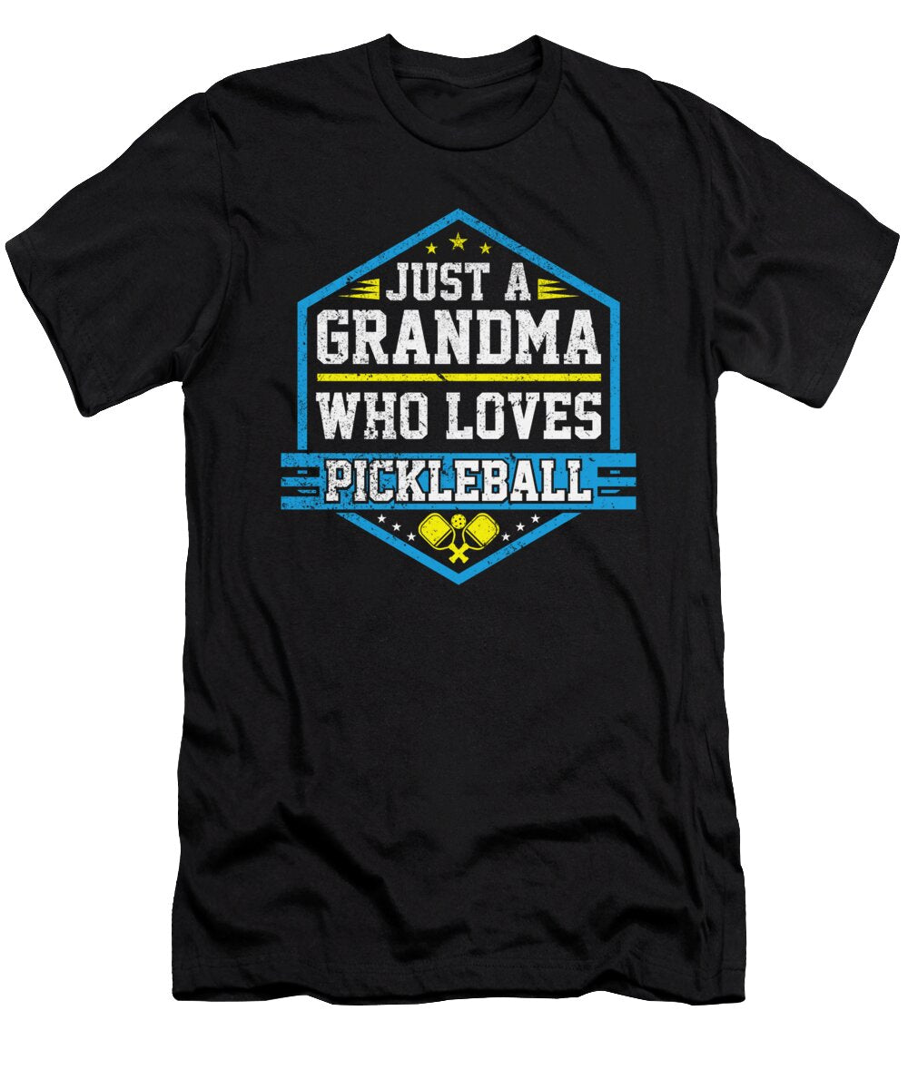 Funny Pickleball Player Paddle Pickleball Grandma Crazy Squirrel T-Shirt