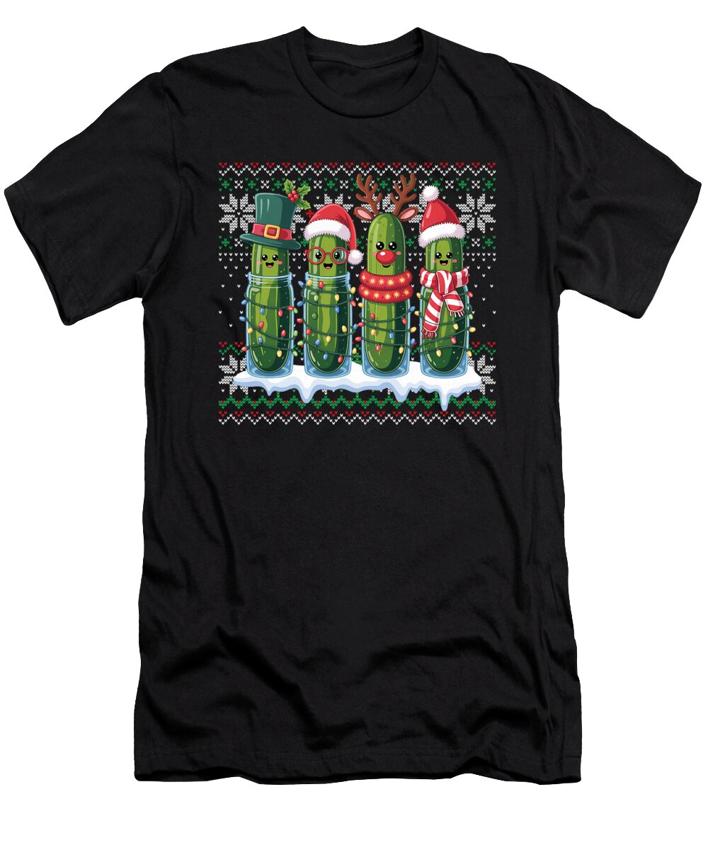 Funny Pickles Christmas Lights Santa Hat Xmas Sophie Eleanor T-Shirt
