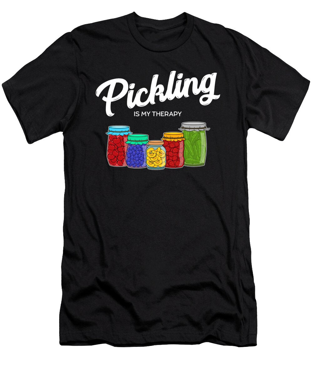 Funny Pickling Is My Therapy Pickle Lovers Product Jacob Hughes T-Shirt