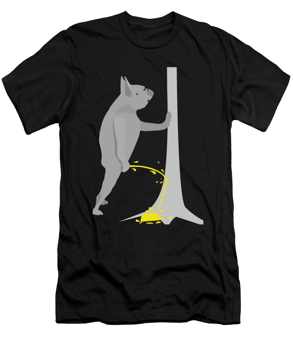 Funny Pissing Peeing Dog Dogs Labrador Bulldog Toms Store T-Shirt