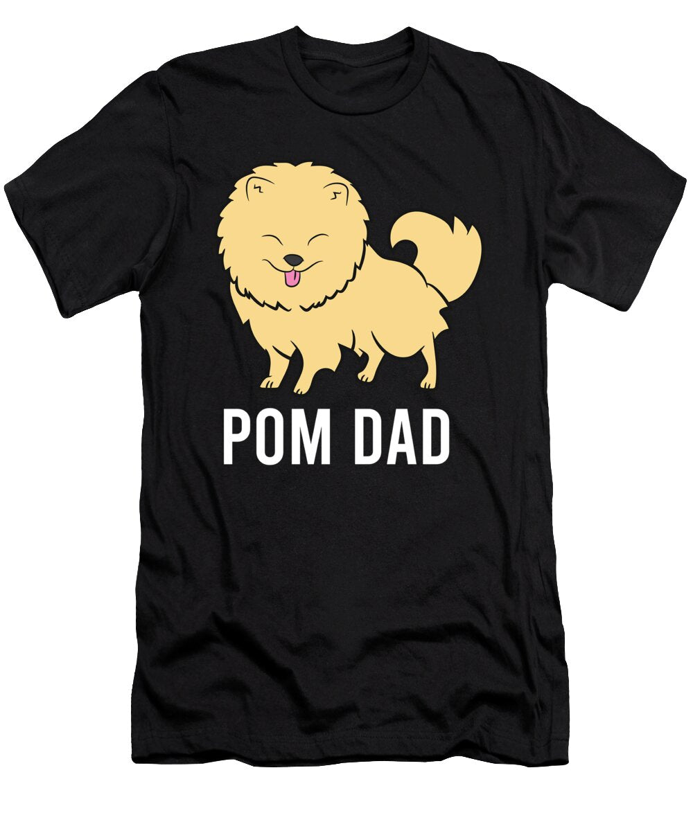 Funny Pomeranian Dad Cute Pom Dad Pomeranian Dog Eq Designs T-Shirt
