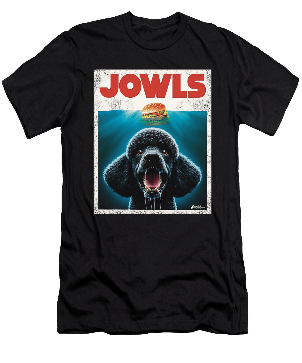 Funny Poodle Black Standard Poodle Jowls Burger Zyneu Gangd T-Shirt