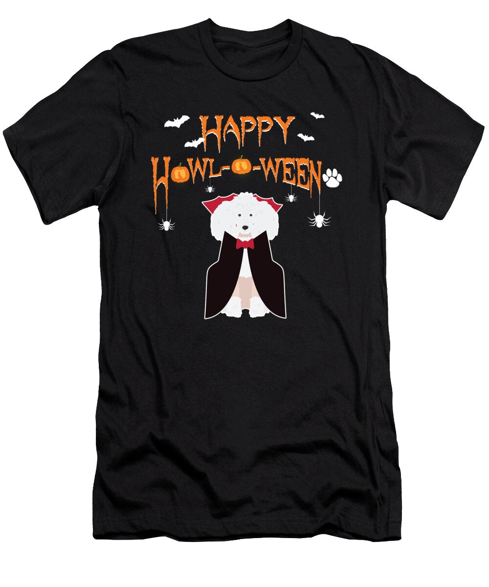 Funny Poodle Halloween Costume Dog Owners Happy Howloween Martin Hicks T-Shirt