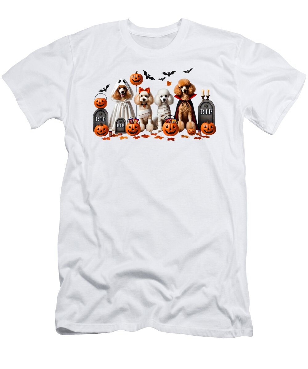Funny Poodle Halloween Dog Lover Job T-Shirt