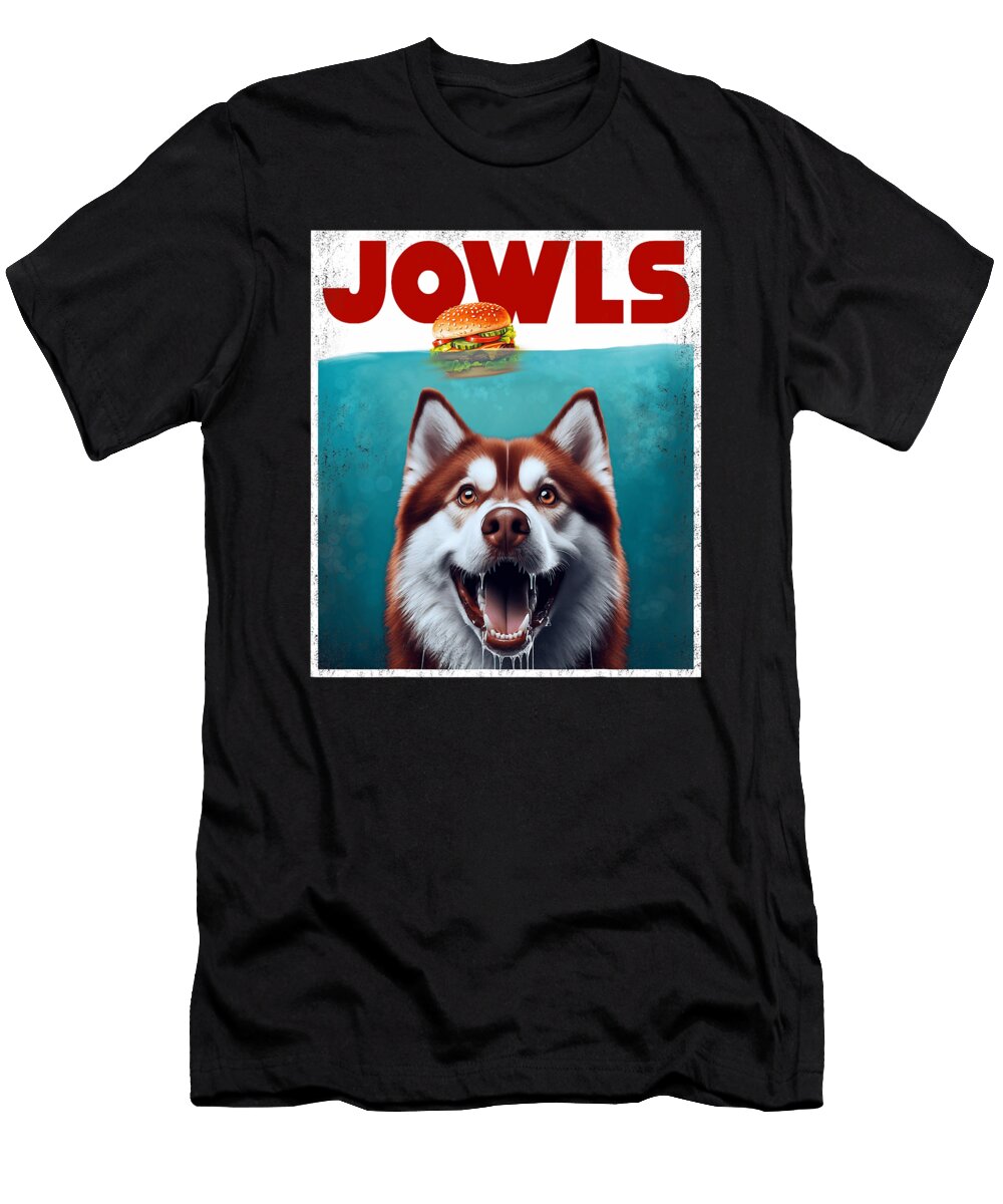 Funny Red Husky Jowls Burger Drooling Dog Mom Zyneu Gangd T-Shirt