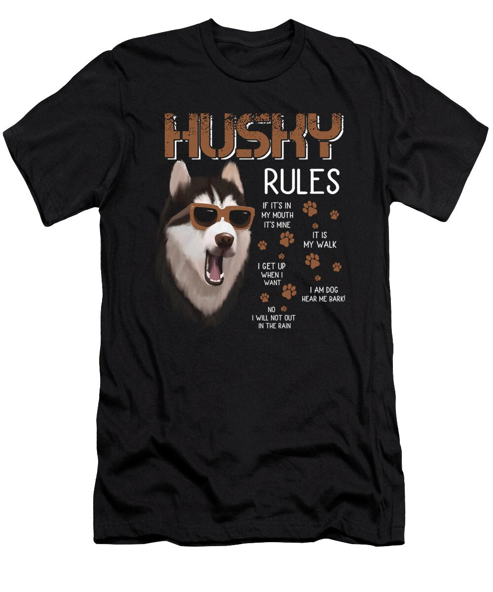 Funny Rules for the Owner of a Siberian Husky Eboni Dabila T-Shirt