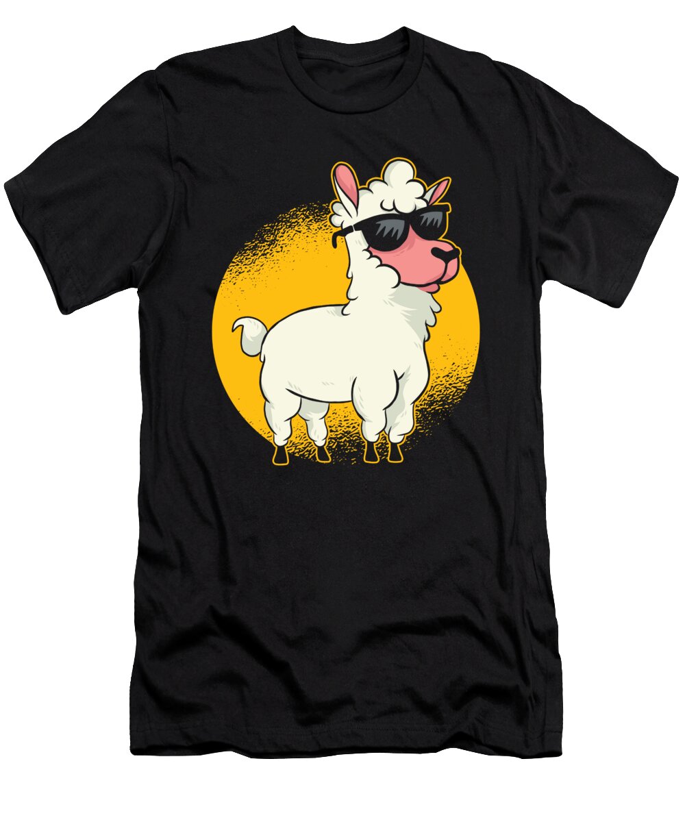 Funny Ruminant Mammal Alpaca Guanaco Camel Like Animal Wildlife Llama Nature Gift Thomas Larch T-Shirt