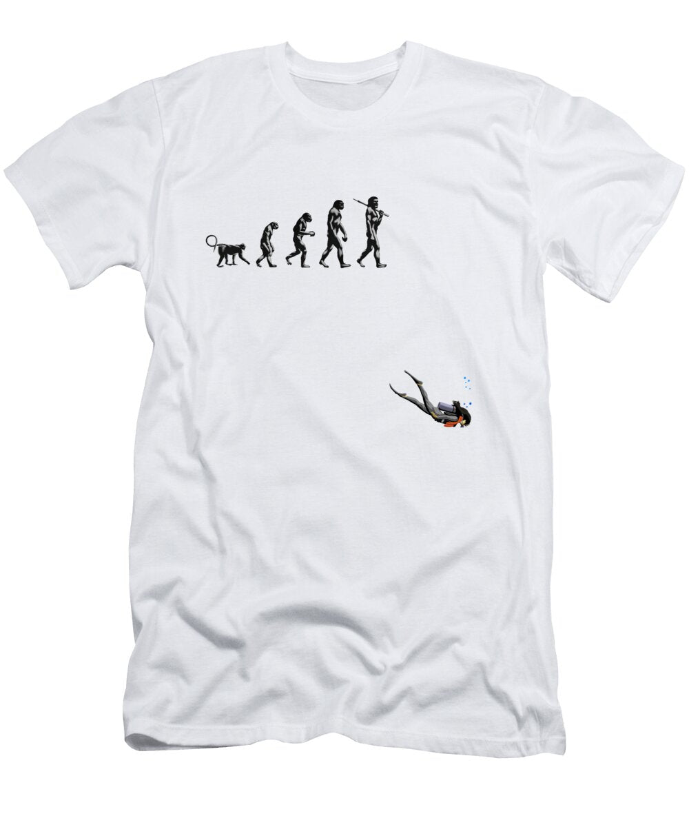 Funny Scuba Diver Evolution Macdonald Creative Studios T-Shirt