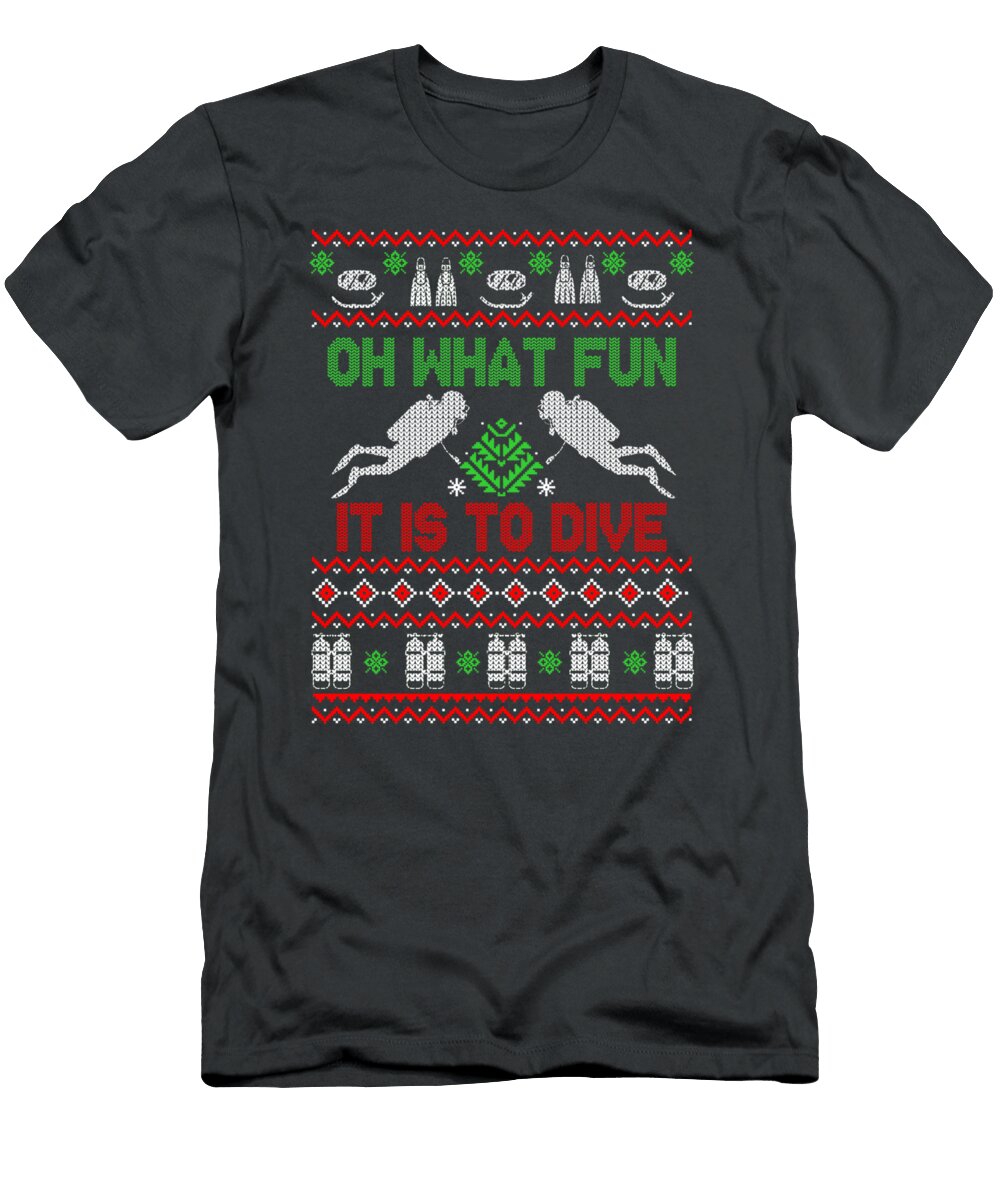 Funny Scuba Diving Diver Ugly Christmas Xmas Gifts Legend Pable T-Shirt