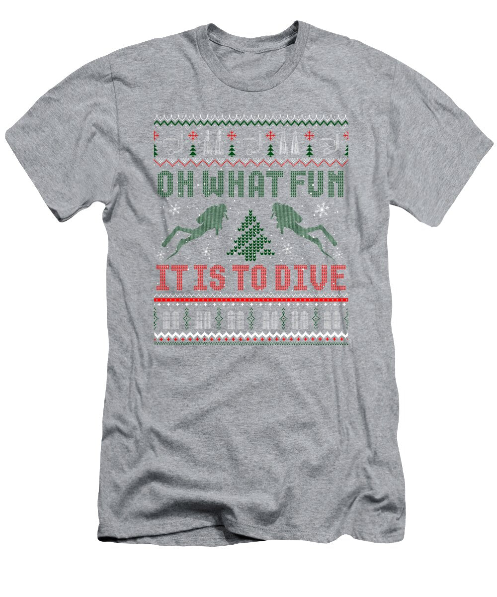 Funny Scuba Diving Diver Ugly Christmas Xmas Gifts Sweater Koray Sloane T-Shirt