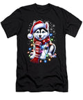 Funny Siberian Husky Christmas Tree Lights Xmas Dog Lover Job T-Shirt