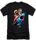 Funny Siberian Husky Riding Shark Siberian Husky Lover Job T-Shirt
