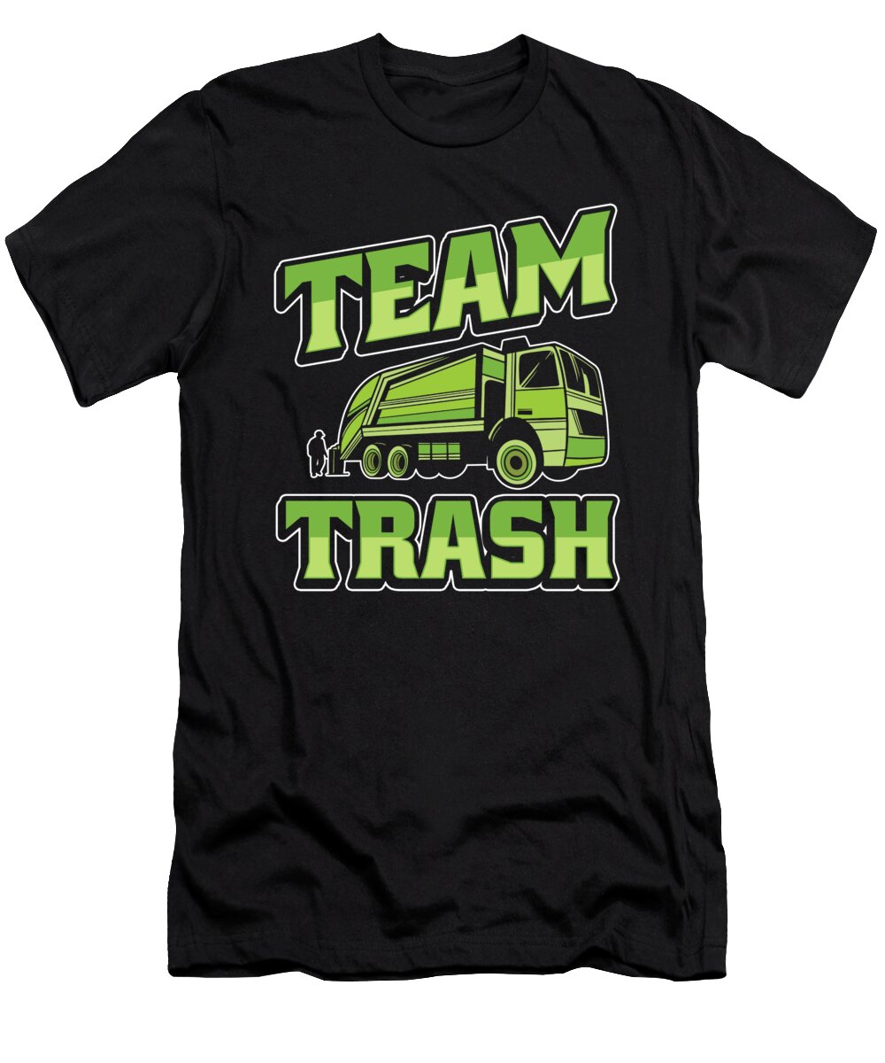 Funny Team Trash Driver Rig Trucker Trucking Garbage Truck Crazy Squirrel T-Shirt