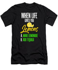 Funny Tequila and Lemons So When Life Gives You Lemons a Make Lemonade B Add Tequila Design Muzette Casas T-Shirt