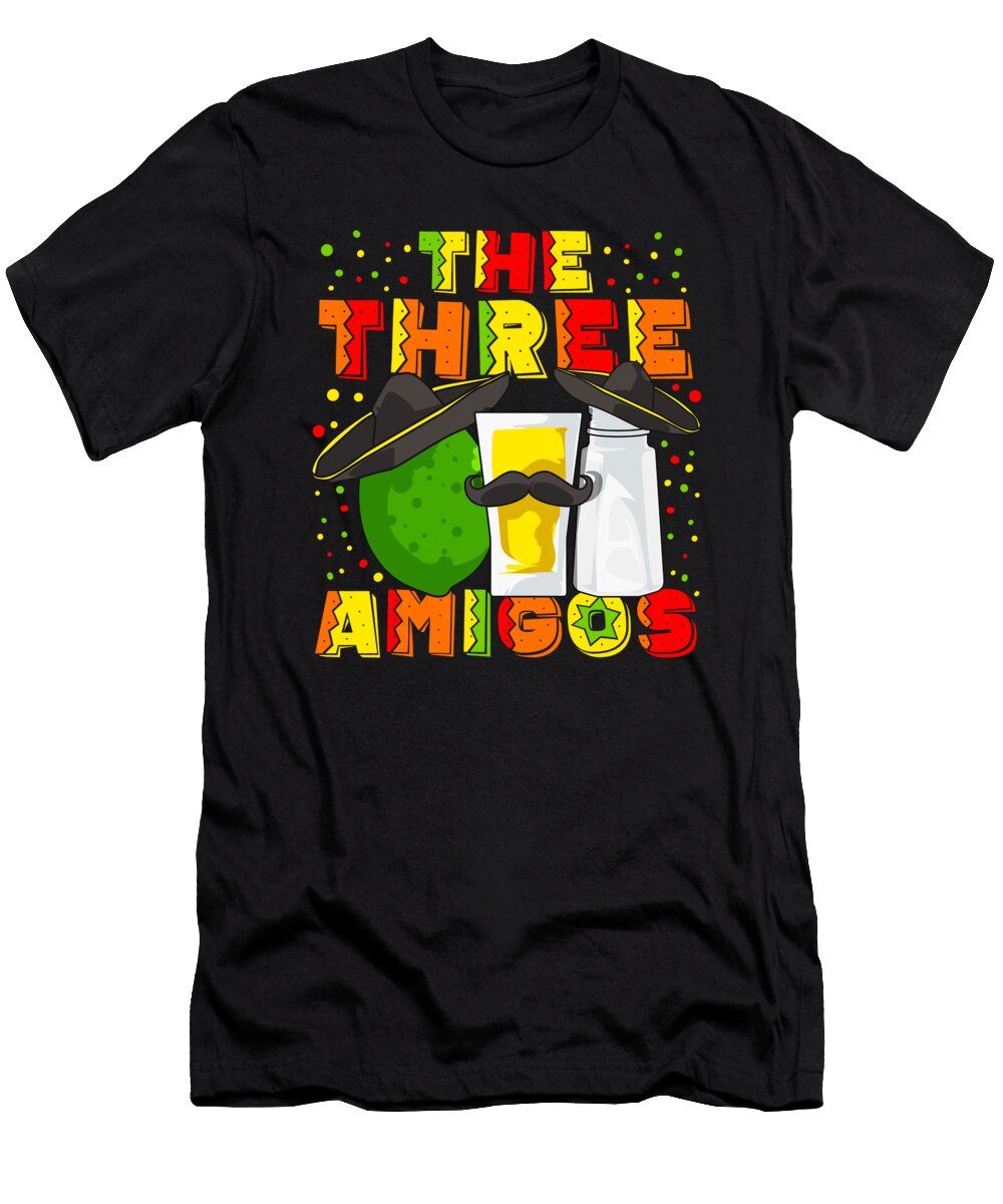 Funny Three Amigos Cocktail Alcohol Pun Bartender the Perfect Presents T-Shirt