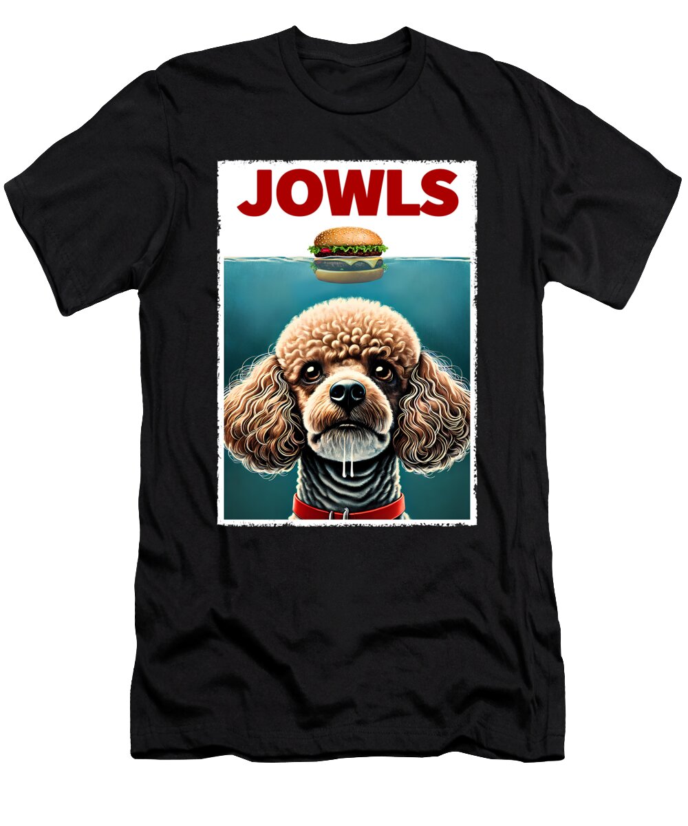 Funny Toy Poodle and Hamburger Parody Jowls Dog Lover Job T-Shirt