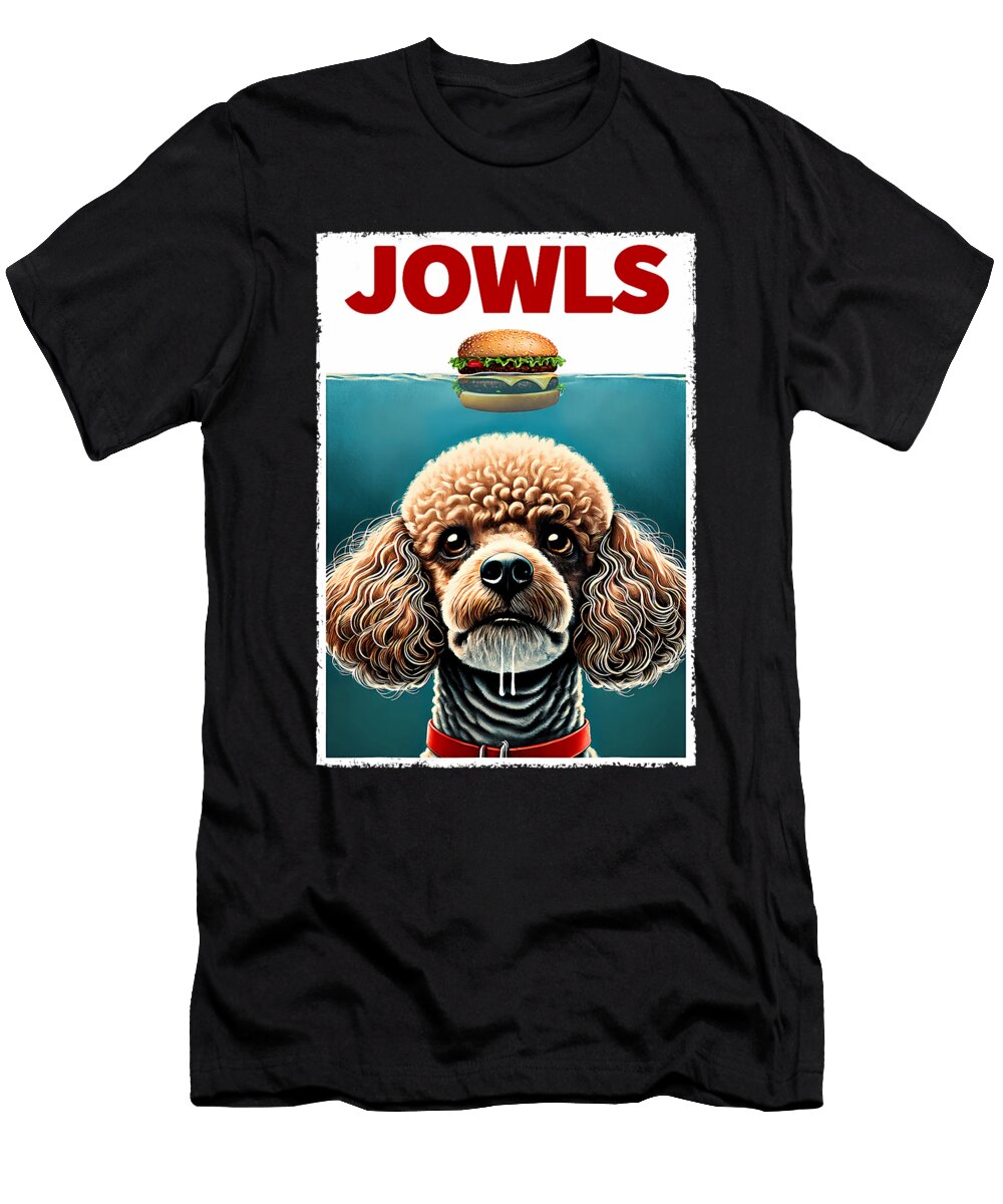 Funny Toy Poodle and Hamburger Parody Jowls Dog Zyneu Gangd T-Shirt
