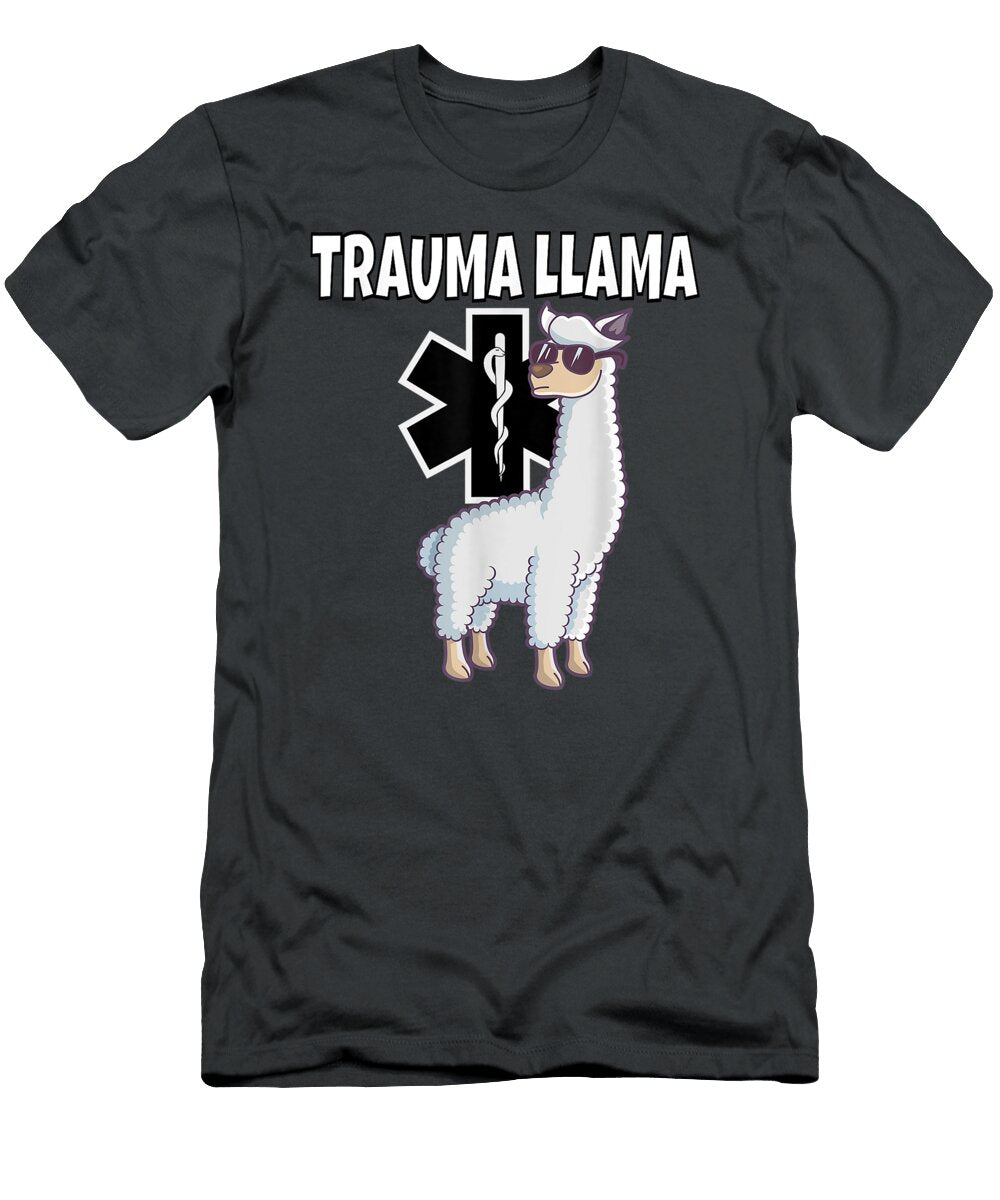 Funny Trauma Llama Emt Medic Ems Elijah Anashe T-Shirt
