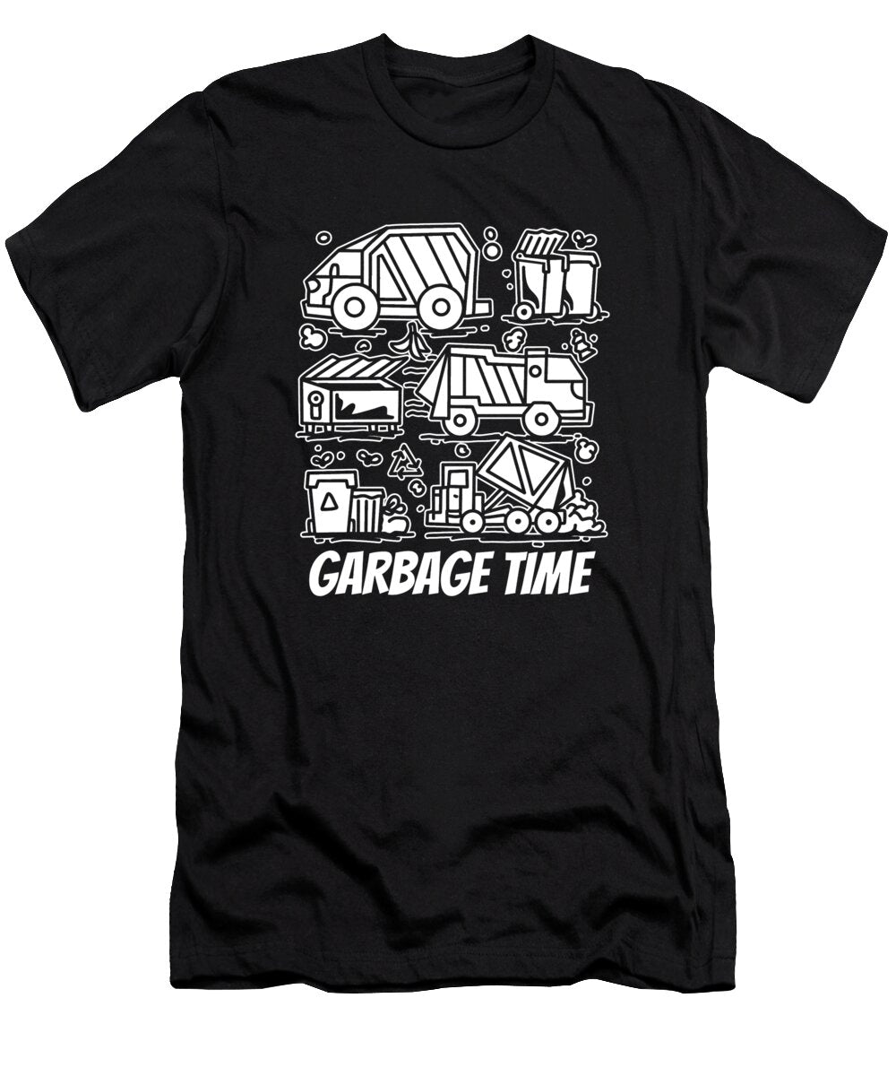 Funny Truck Driver Rig Trucking Trucker Garbage Truck Crazy Squirrel T-Shirt