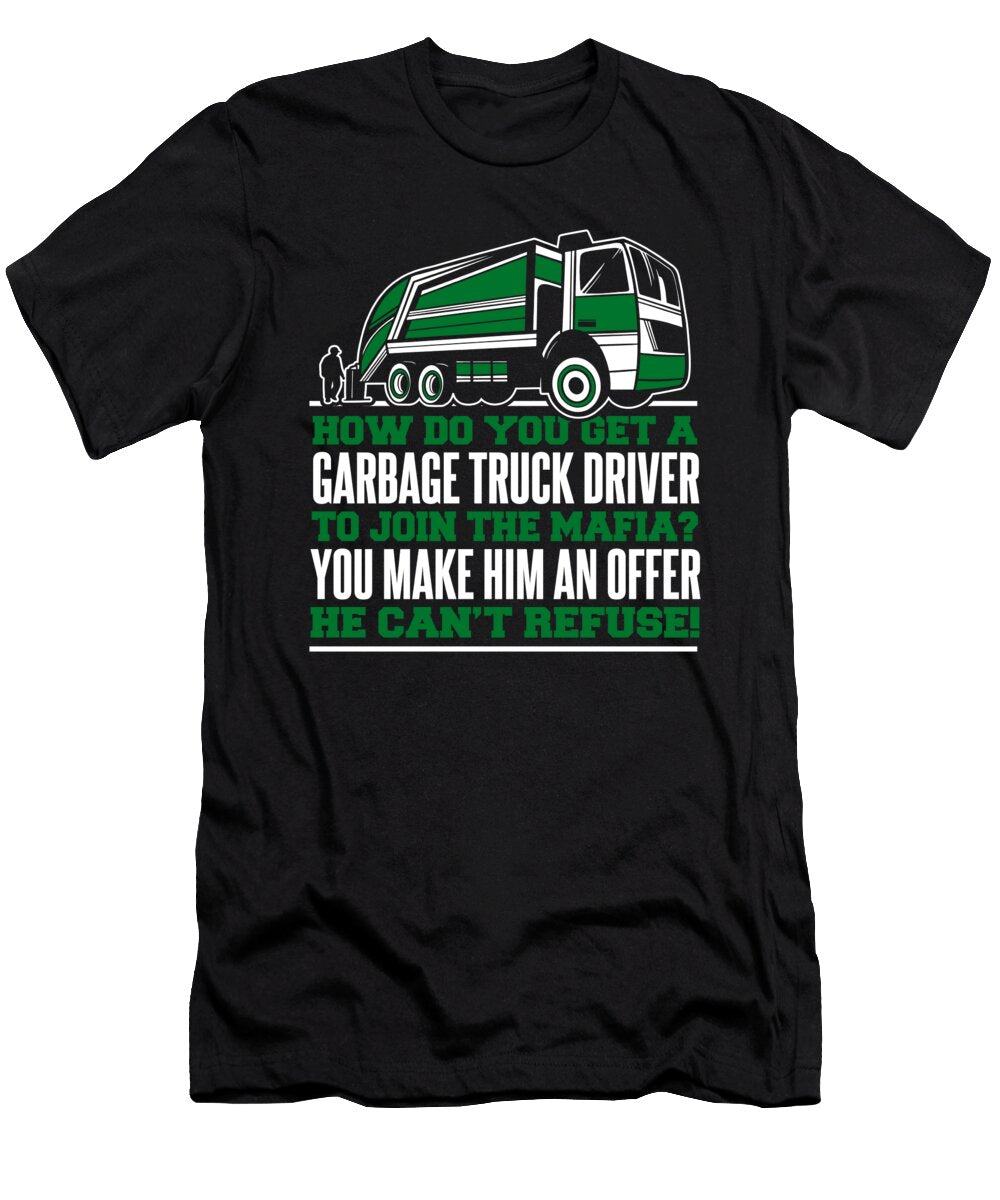 Funny Truck Driver Trucking Rig Old Man Trucker Crazy Squirrel T-Shirt