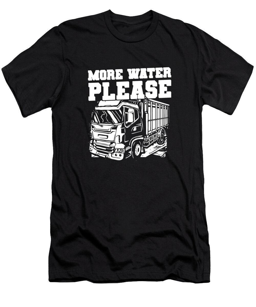 Funny Truck Driver Trucking Rig Trucker Water Truck Driver Crazy Squirrel T-Shirt