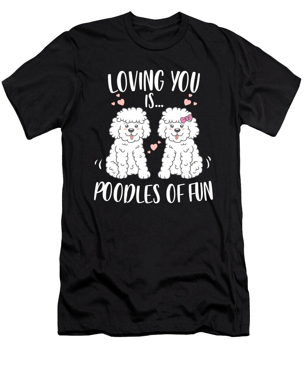 Funny Valentines Day Dog Lover Poodle Couple Gift Haselshirt T-Shirt