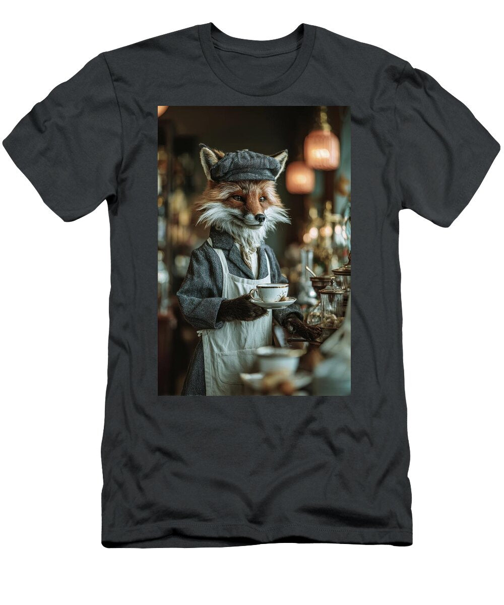 Funny Vintage Barista Fox Matthias Hauser T-Shirt