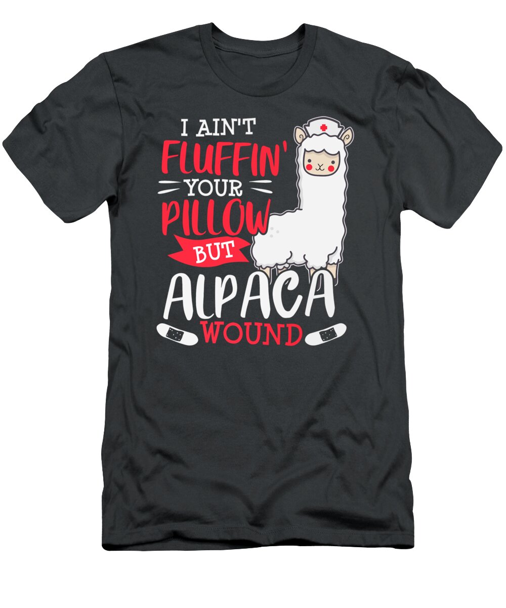 Funny Wound Care Nurse Alpaca Llama Pun Saying Gift Premium Uli Rahmawati T-Shirt