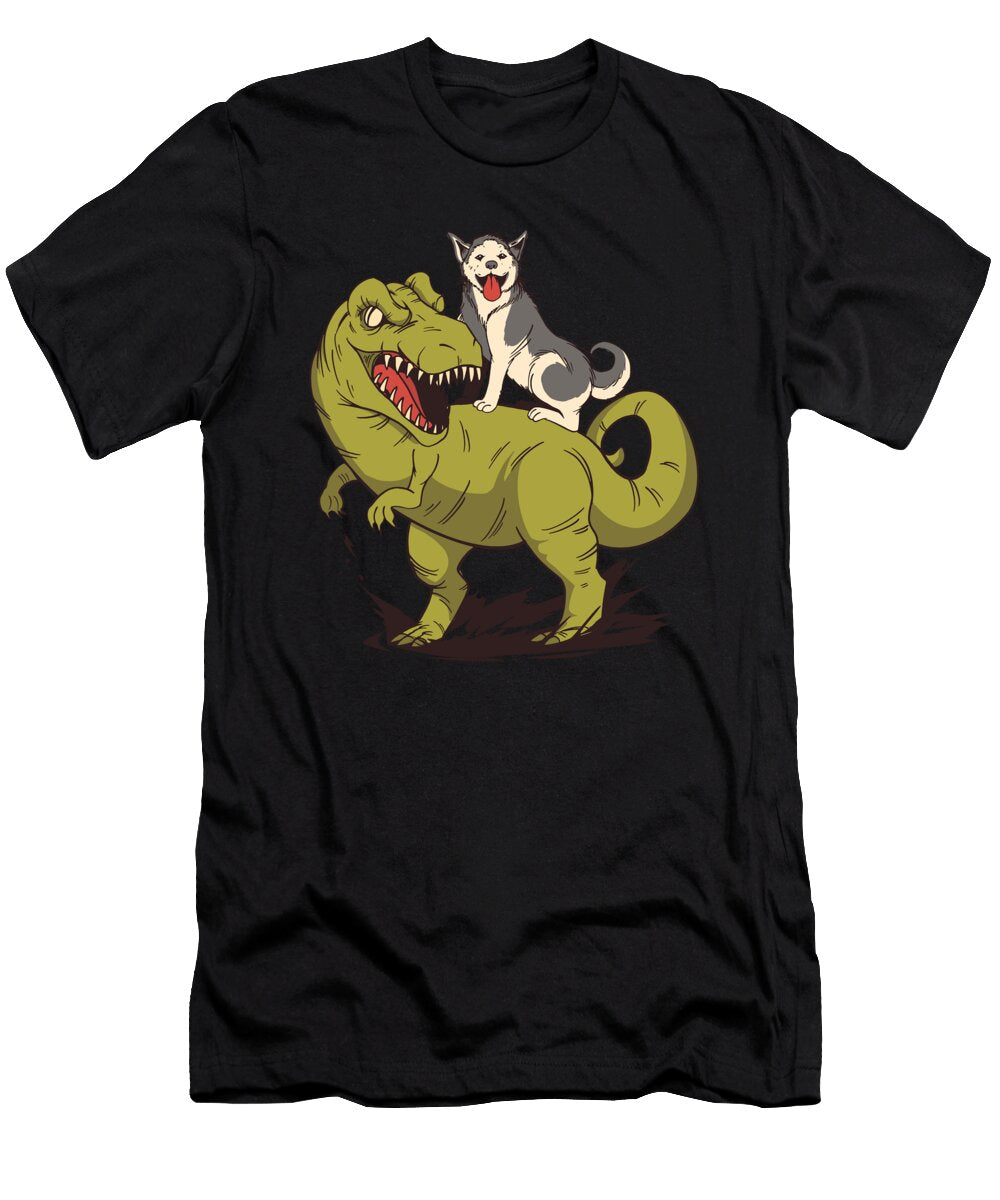 Funny Xmas 2020 Husky Riding Dinosaur Designed By Vexels T-Shirt