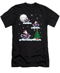 Funny Xmas Lighting Tree Santa Riding Alaskan Sophie Eleanor T-Shirt