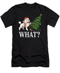 Funny Xmas Poodle Pushing Christmas Tree Over Sophie Eleanor T-Shirt