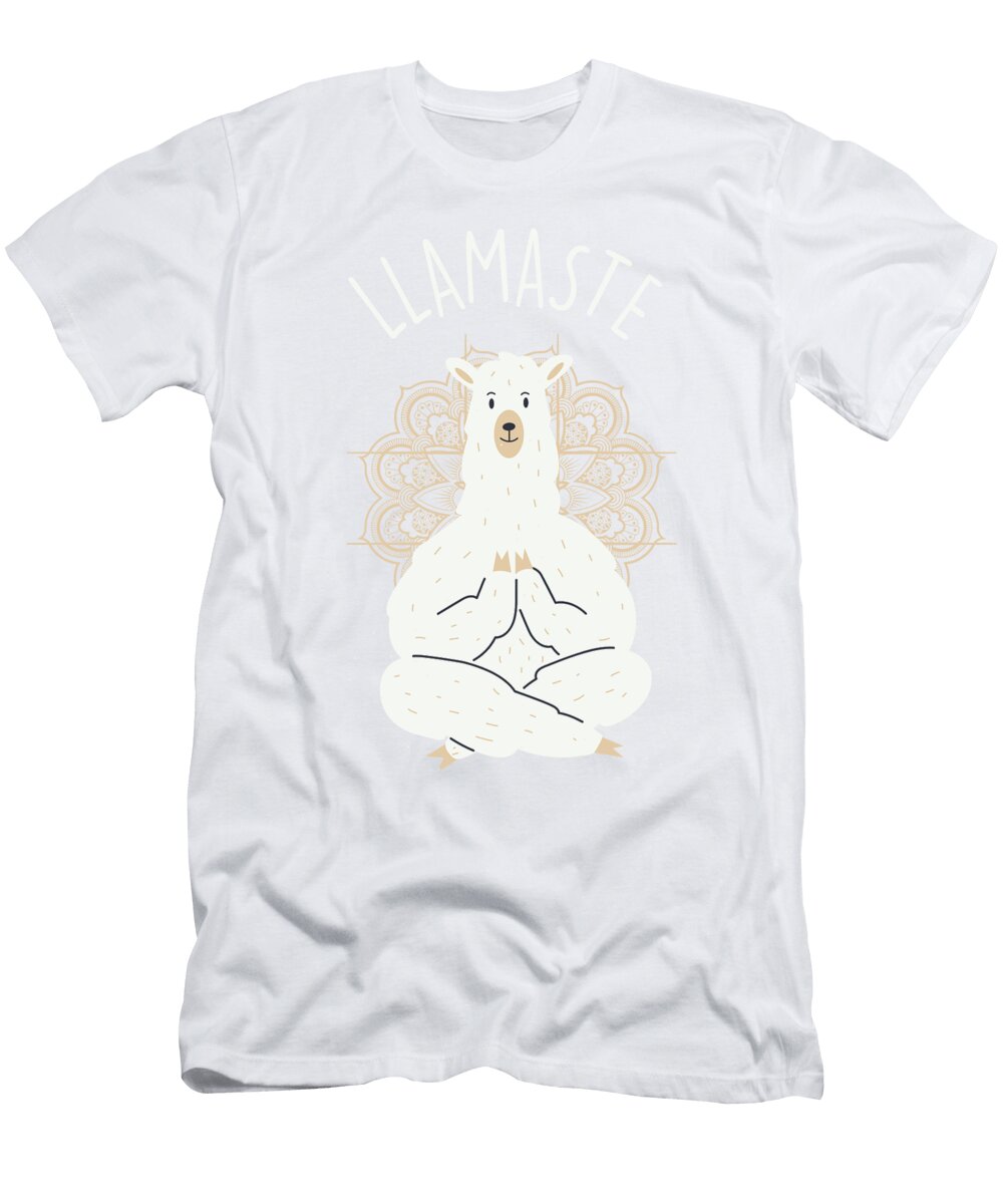Funny Yogi Print Lama Peace Makes Yoga Hippie Hendrik Roeder T-Shirt