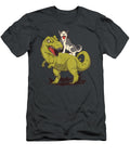 Funnyiberian Husky Dog Riding Dinosaur Shaine Fionnu T-Shirt