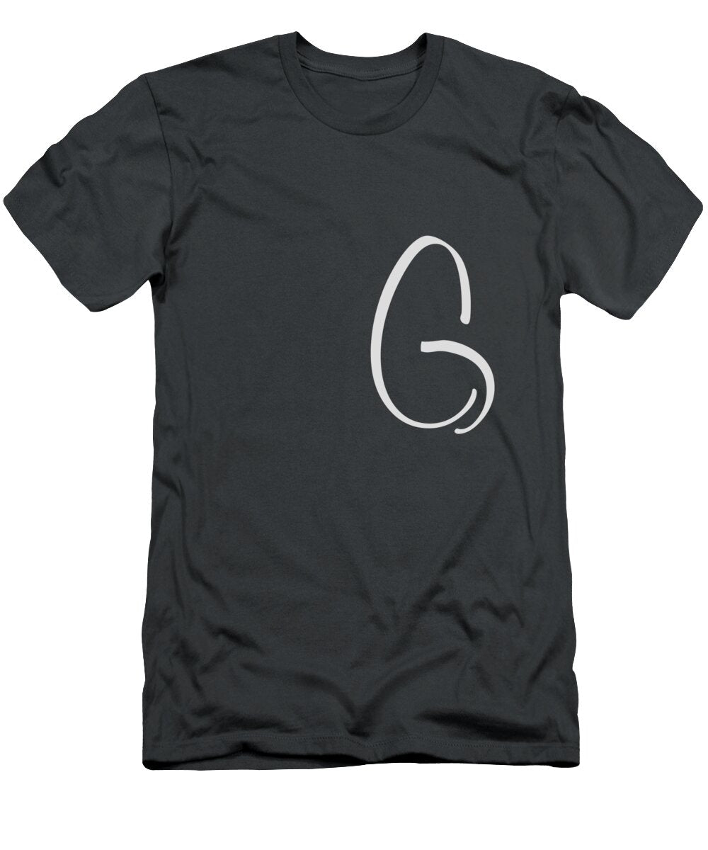 G in Light Gray Simple Script Custom Home Fashions T-Shirt