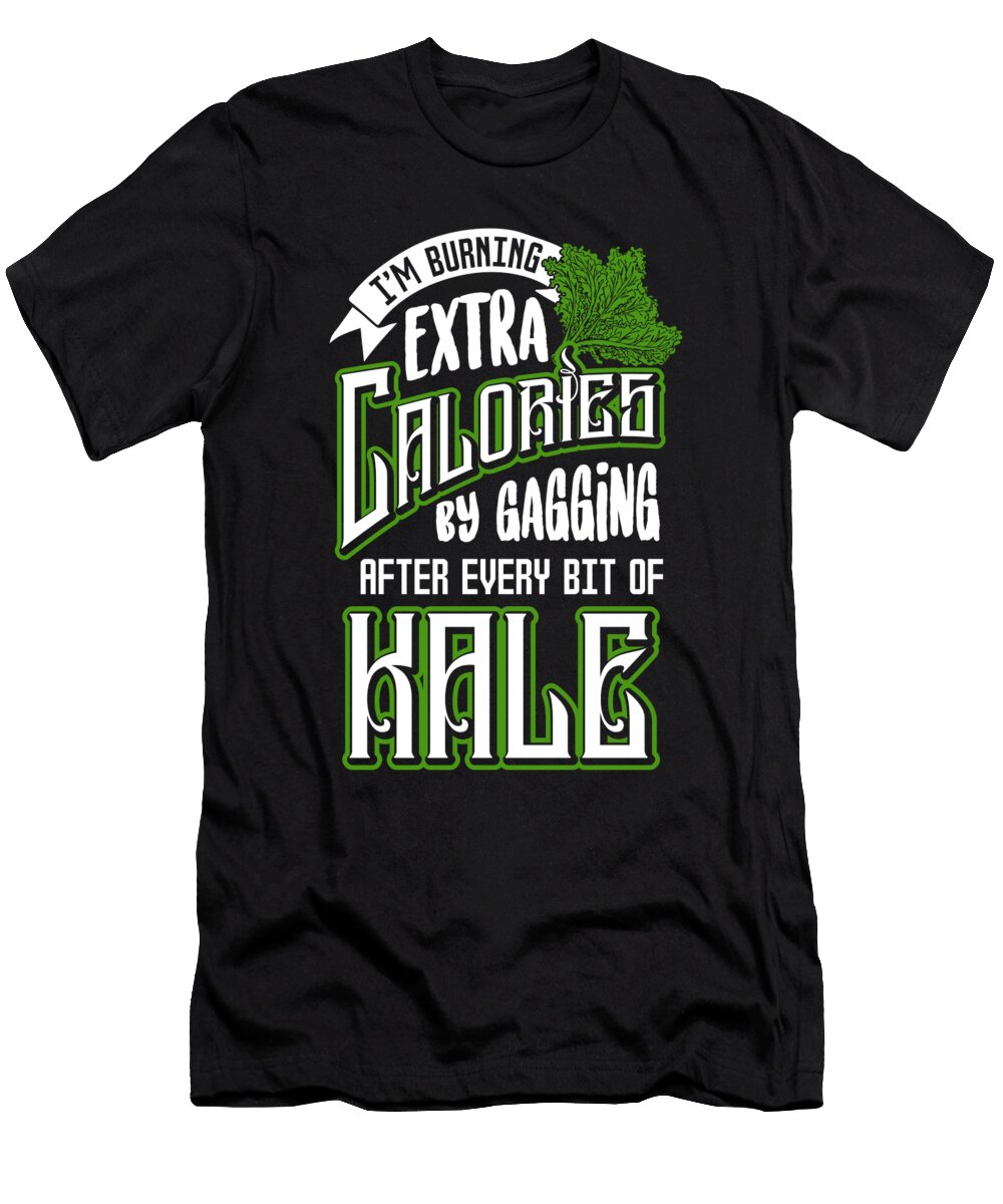 Gagging on Kale Art for Vegans Vegetarians on Diet Dark Nikita Goel T-Shirt
