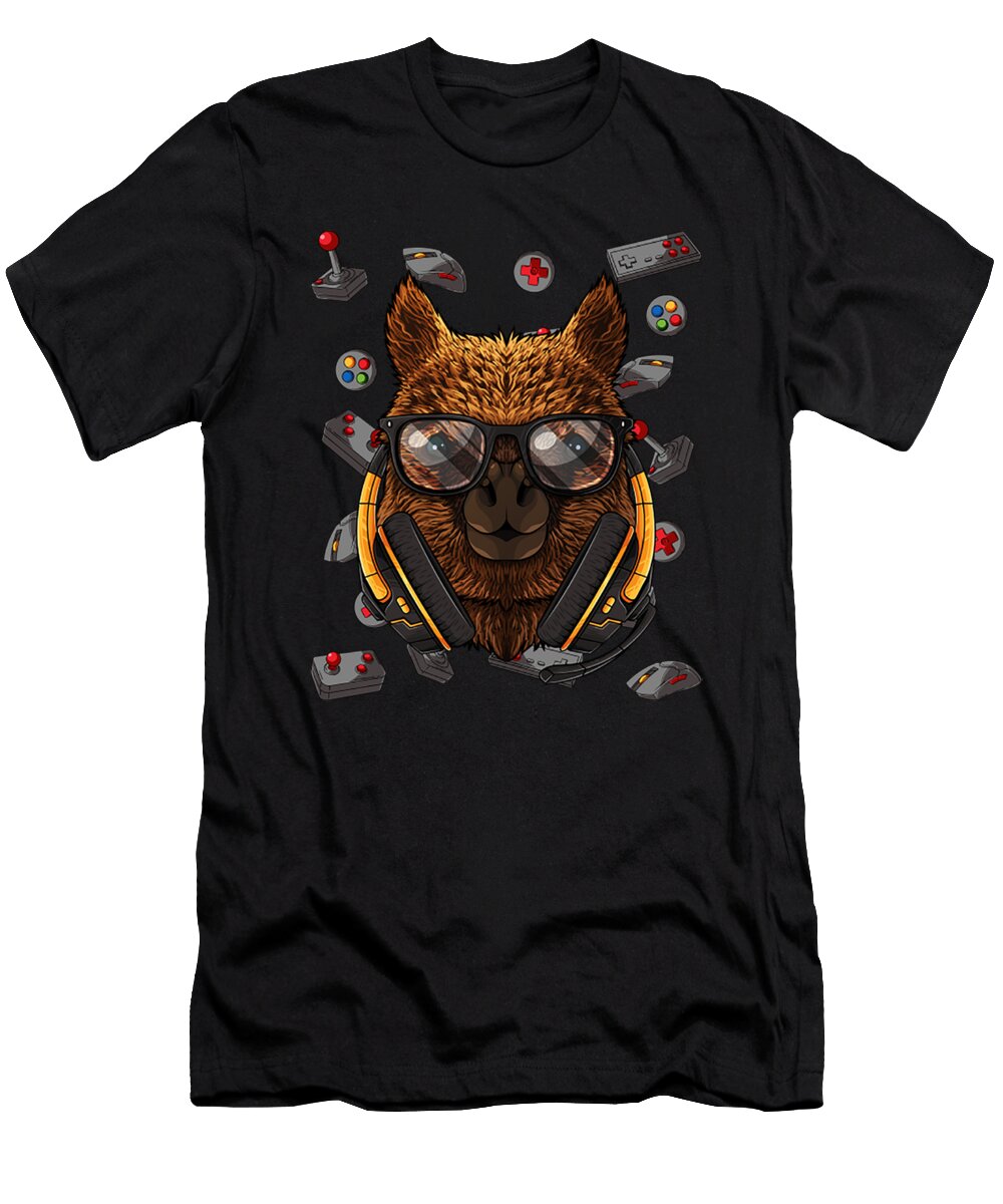 Gamer Alpaca Gaming Animal Video Game Player Boys Kids Toto Murot T-Shirt