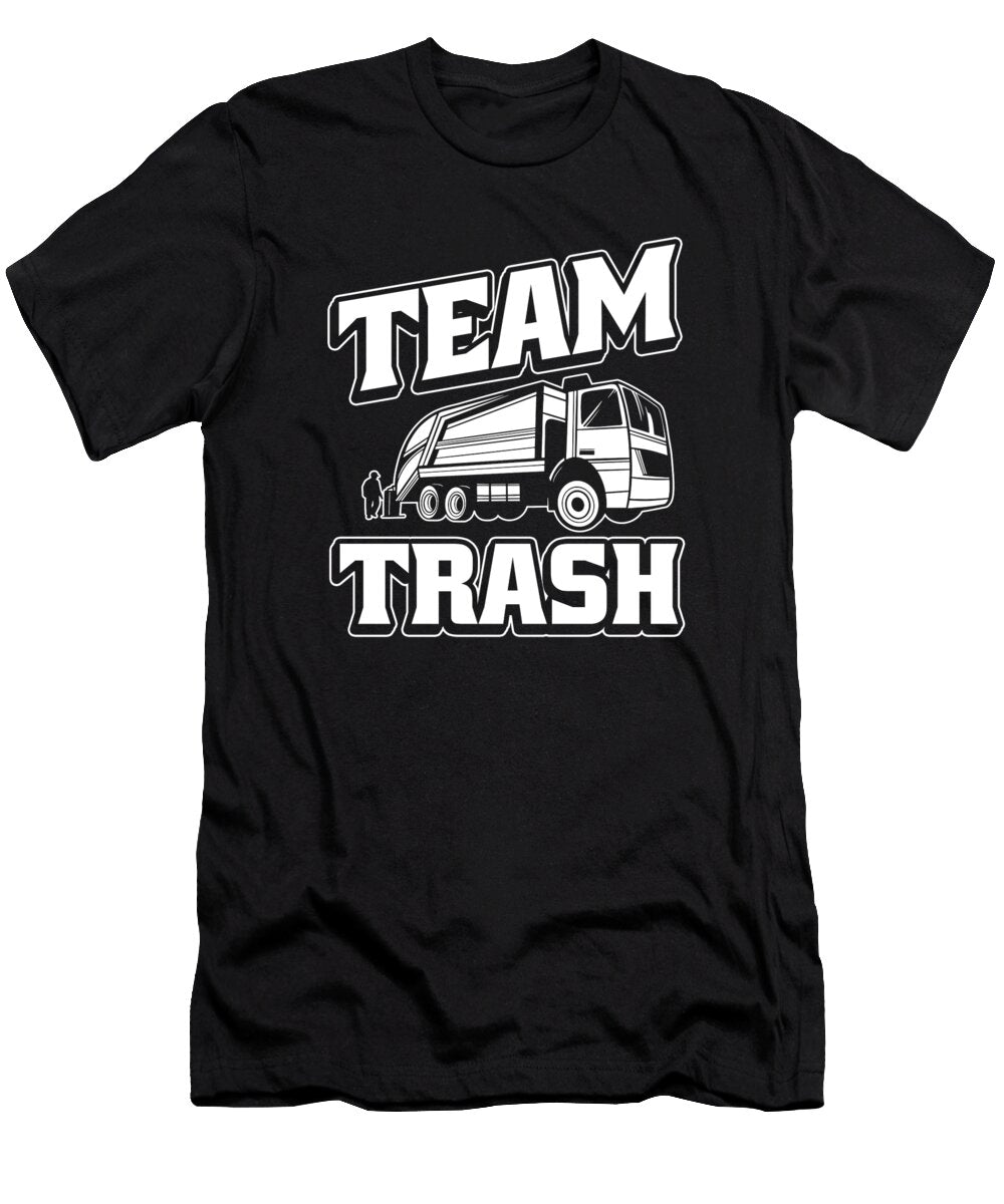 Garbage Truck Trucker Rig Trucking Driver Team Trash Crazy Squirrel T-Shirt