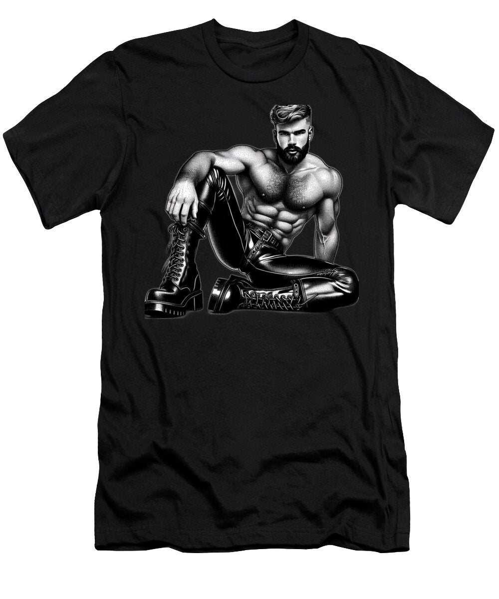 Gay Gods Captain Ivan Gay Leather Bar Pride Berlin Graphic Design Iconic Lgbtq the Art of Gay Style T-Shirt