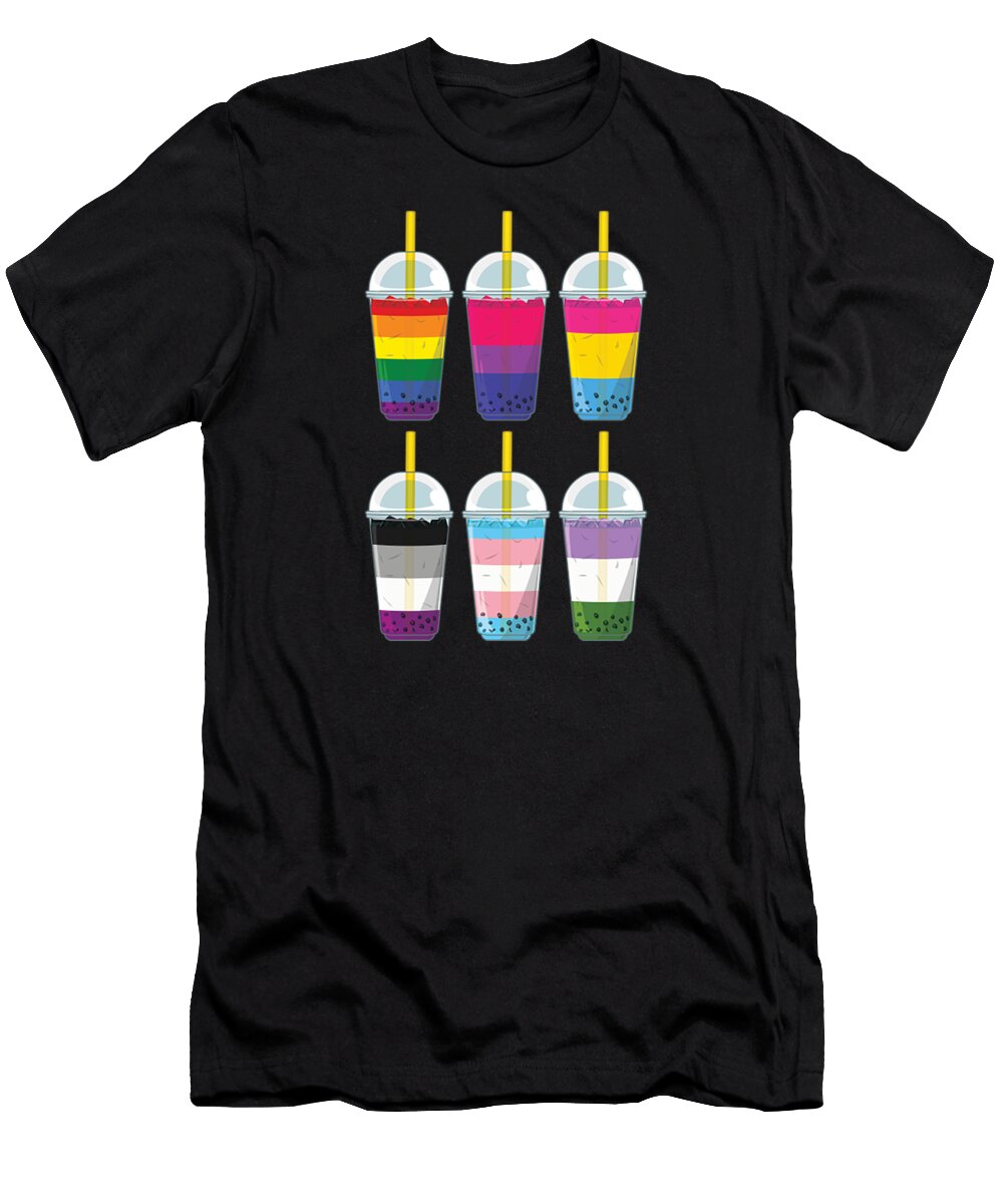 Gay Pride Bubble Tea Lgbt Boba Milk Tea Rainbow Equalitea Wahid Nurwahid T-Shirt