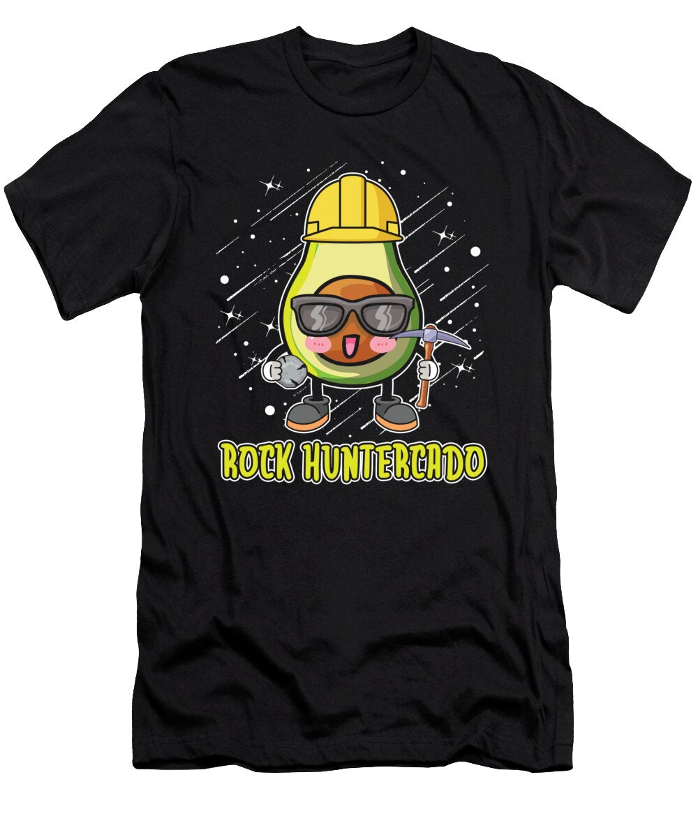 Geology Avocado Collecting Geologist Rock Hunting Crazy Squirrel T-Shirt