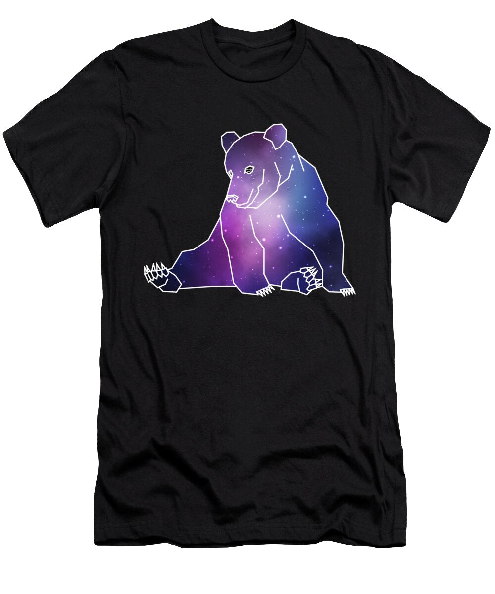 Geometric Bear Low Poly Galaxy Wildlife Forest Mister T-Shirt