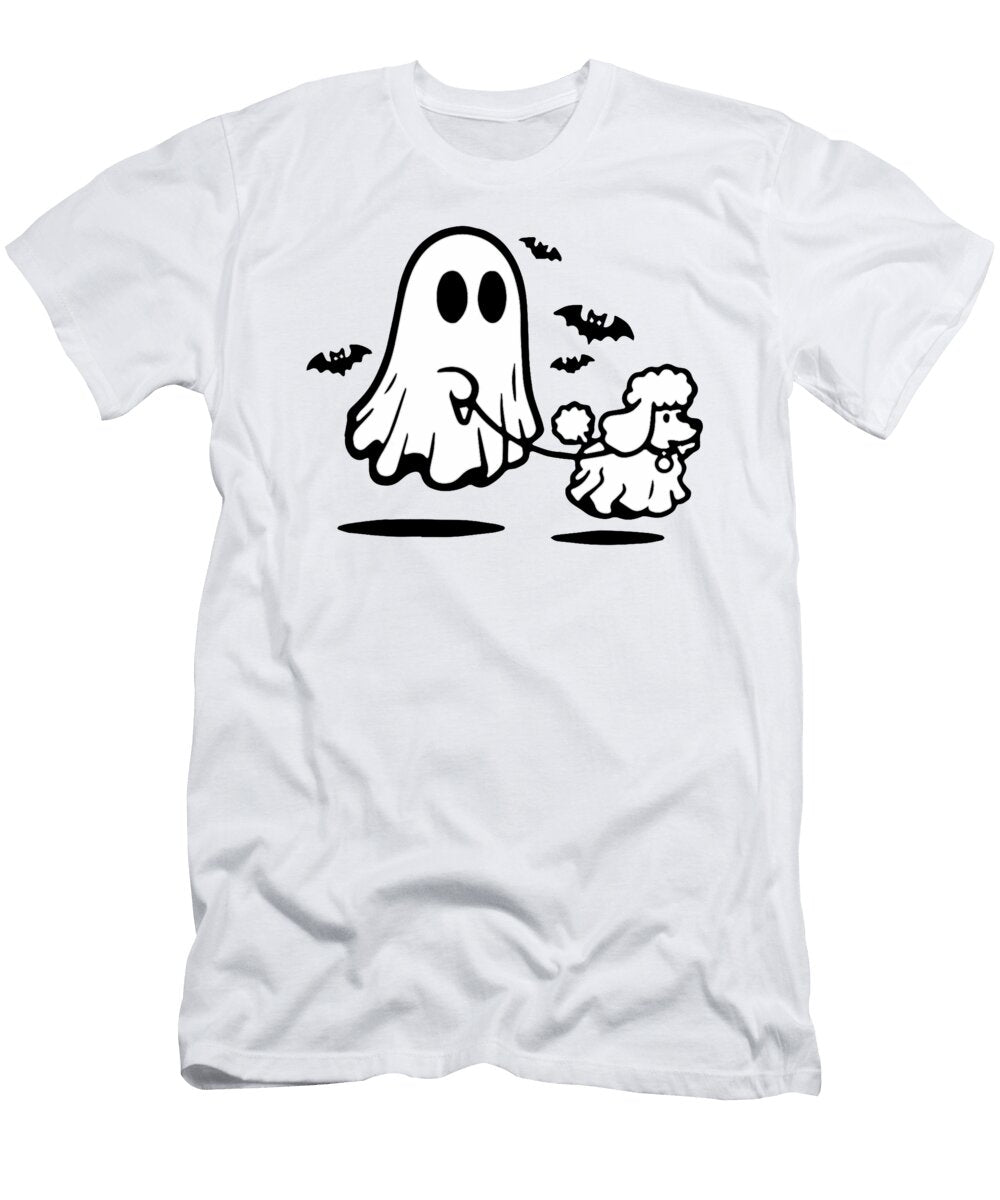Ghost Walking Poodle Funny Dog Lover Men Women Studi Alex T-Shirt