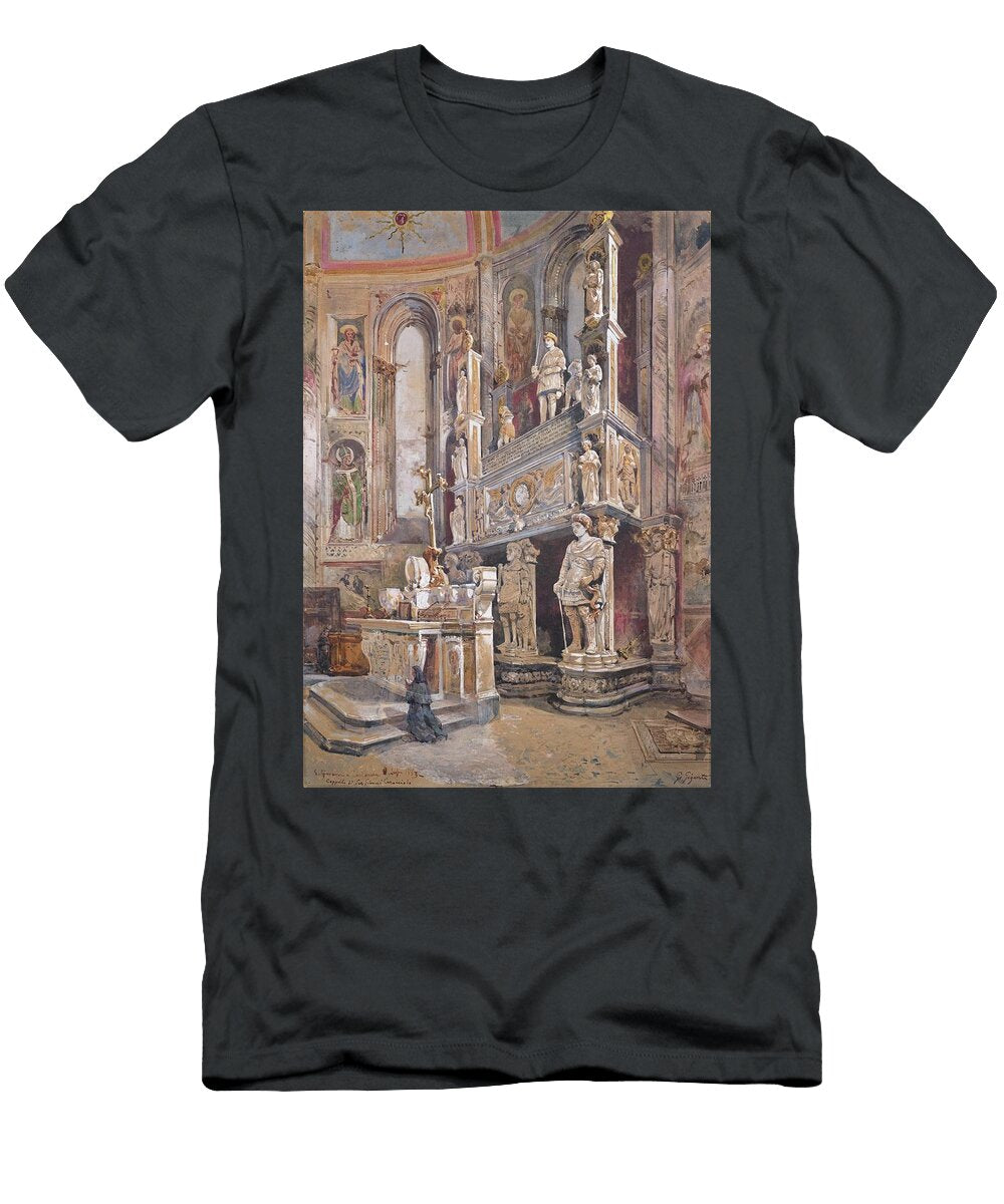 Giacinto Gigante Naples the Chapel of Sergianni Caracciolo in San Giovanni a Carbonara Naples Celestial Images T-Shirt
