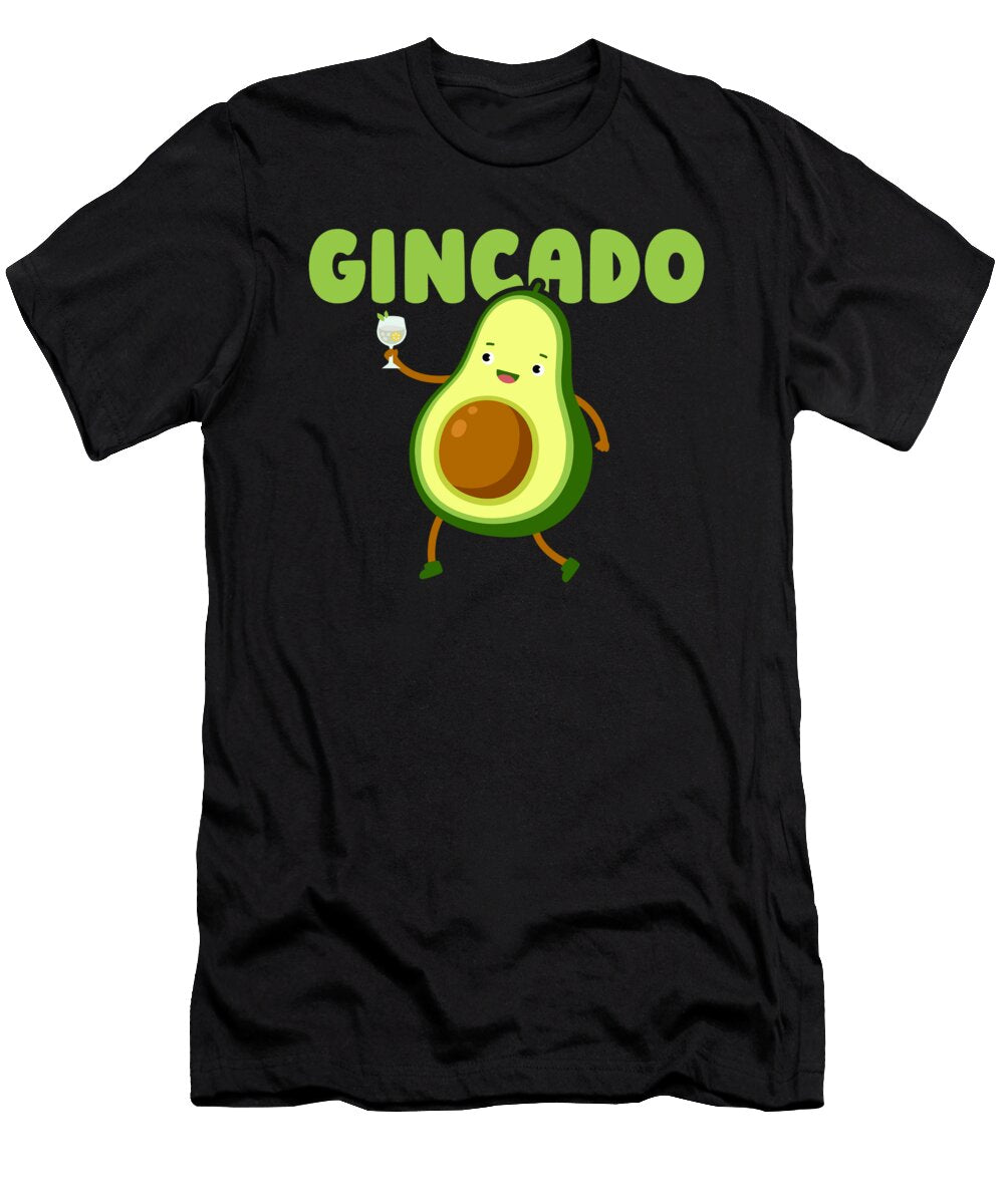 Gin Avocado Cocktail Tonic Drinks Alcohol Gin Crazy Squirrel T-Shirt