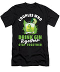 Gin Couple Cocktail Drinks Tonic Alcohol Gin Crazy Squirrel T-Shirt