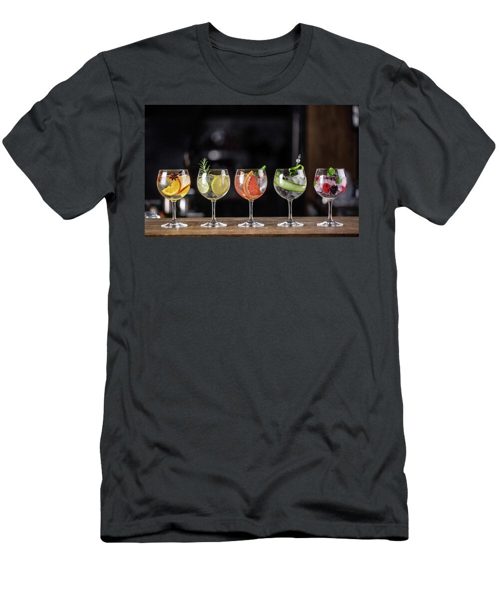 Gin Tonic Long Drink As a Classic Cocktail Cocktails T-Shirt