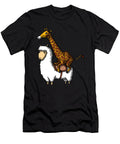 Giraffe Riding Llama Nikolay Todorov T-Shirt