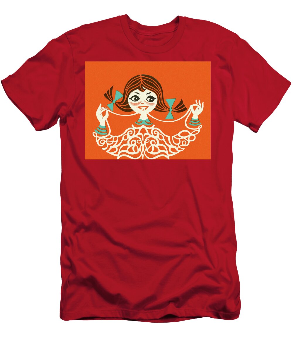 Girl Wearing Lace Blouse Csa Images T-Shirt