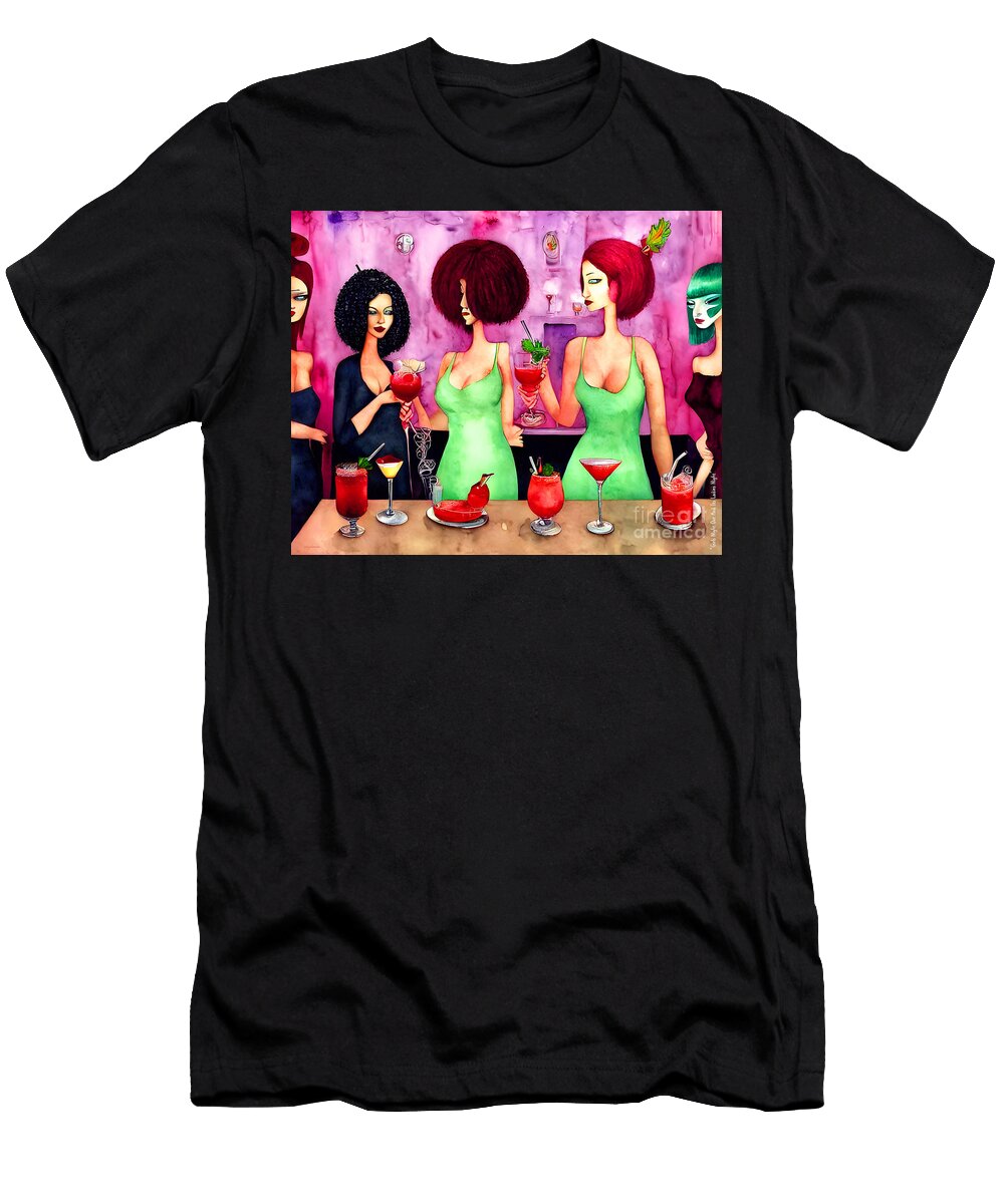 Girls Night Out and Its Ladies Night 20230221f2 Wingsdomain Art and Photography T-Shirt